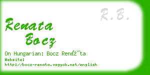 renata bocz business card